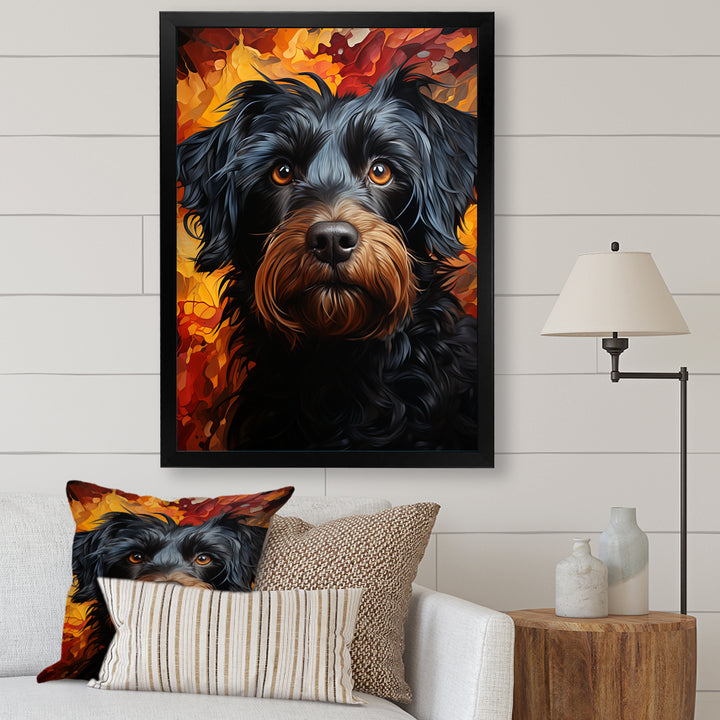 Puli Poetry Parade - Dog Large Canvas Wall Art