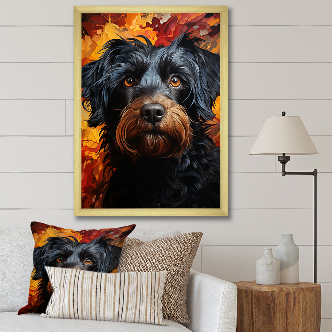 Puli Poetry Parade - Dog Large Canvas Wall Art