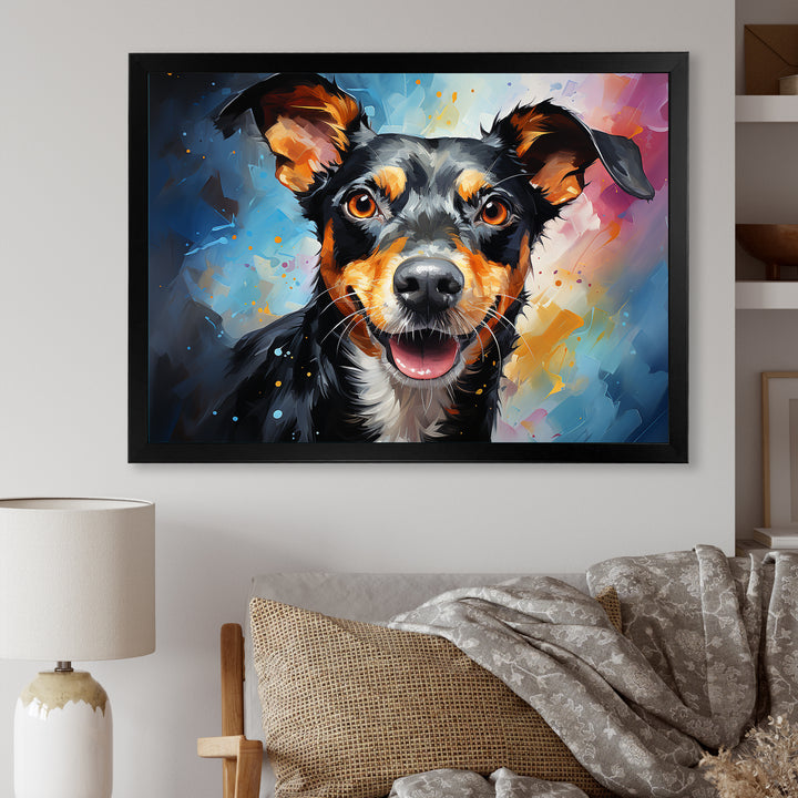 Popart Rat Terrier Rascal - Dog Living Room Wall Art