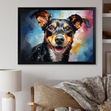 Popart Rat Terrier Rascal - Dog Living Room Wall Art