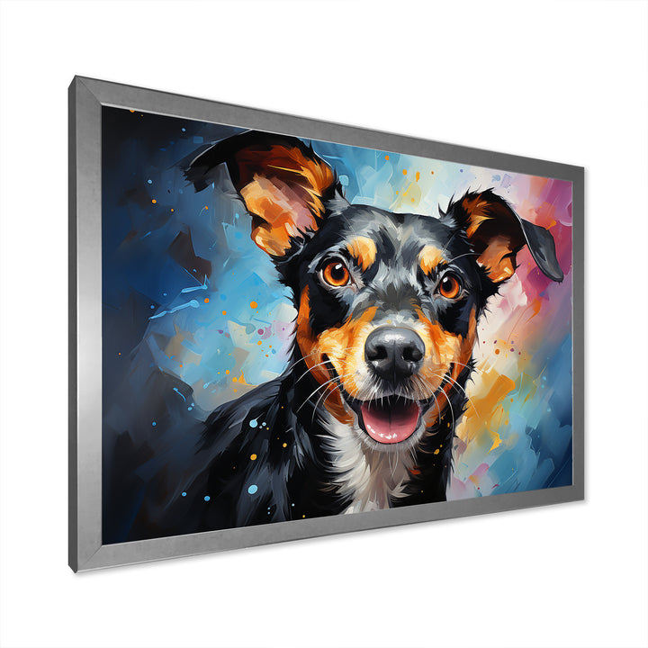 Popart Rat Terrier Rascal - Dog Living Room Wall Art