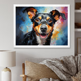 Popart Rat Terrier Rascal - Dog Living Room Wall Art