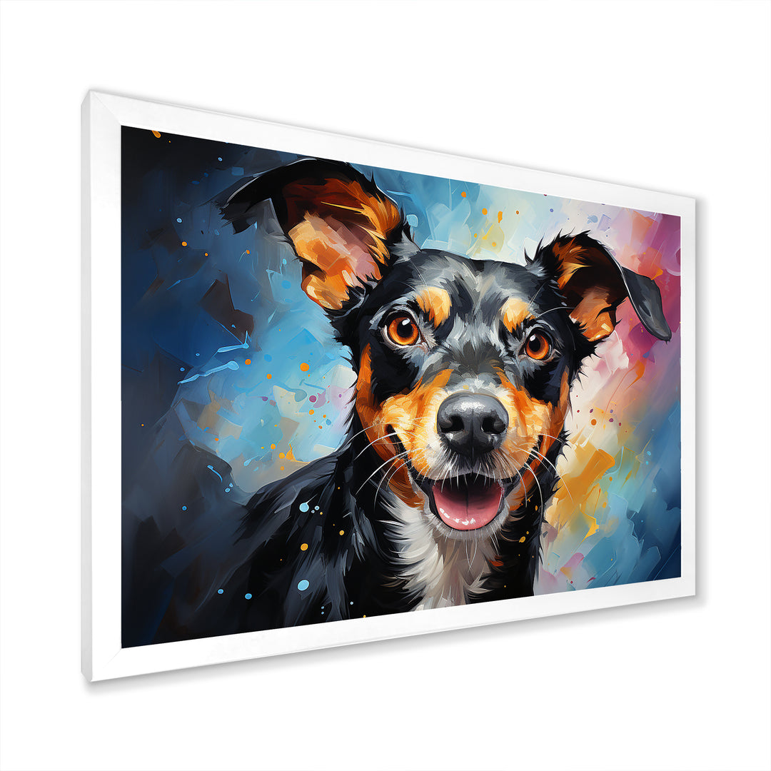 Popart Rat Terrier Rascal - Dog Living Room Wall Art