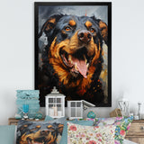 Rottweiler Resilience - Dog Canvas Wall Art