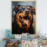Rottweiler Resilience - Dog Canvas Wall Art