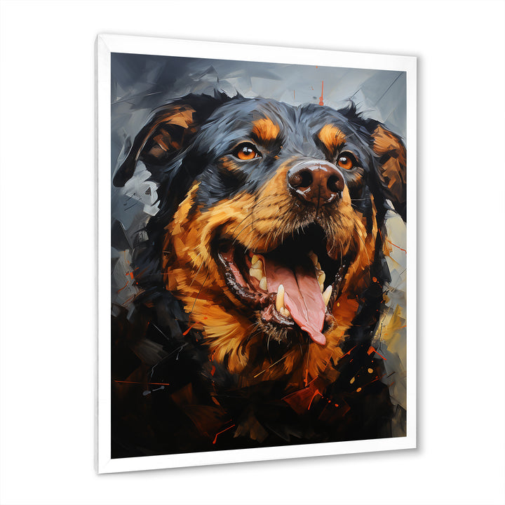Rottweiler Resilience - Dog Canvas Wall Art