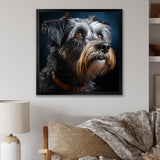Portrait Schnauzer Sophistication - Black Dog Wall Art