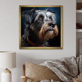 Portrait Schnauzer Sophistication - Black Dog Wall Art