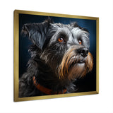 Portrait Schnauzer Sophistication - Black Dog Wall Art