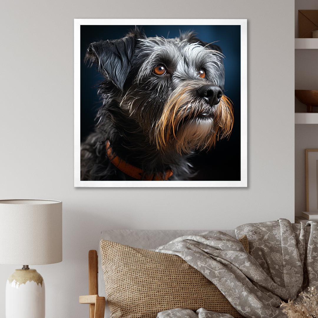 Portrait Schnauzer Sophistication - Black Dog Wall Art