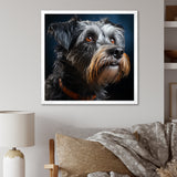 Portrait Schnauzer Sophistication - Black Dog Wall Art