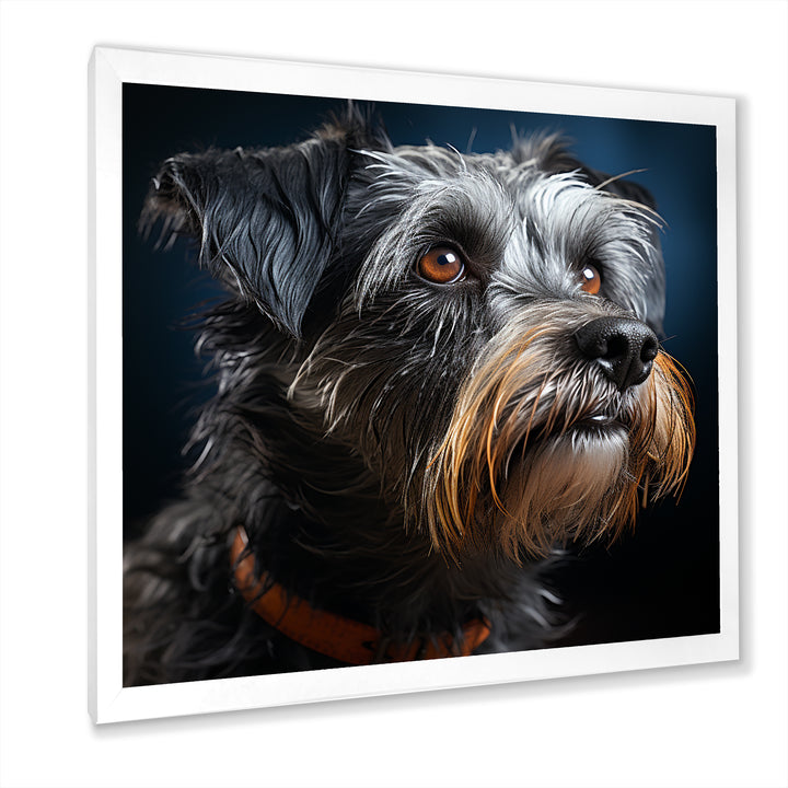 Portrait Schnauzer Sophistication - Black Dog Wall Art