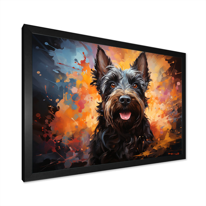 Scottish Terrier Splendor - Dog Framed Canvas Art