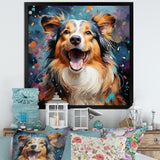 Popart Shetland Sheepdog Portrait - Dog Living Room Wall Art