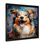 Popart Shetland Sheepdog Portrait - Dog Living Room Wall Art