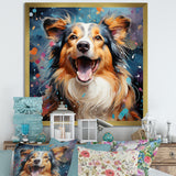 Popart Shetland Sheepdog Portrait - Dog Living Room Wall Art