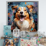 Popart Shetland Sheepdog Portrait - Dog Living Room Wall Art
