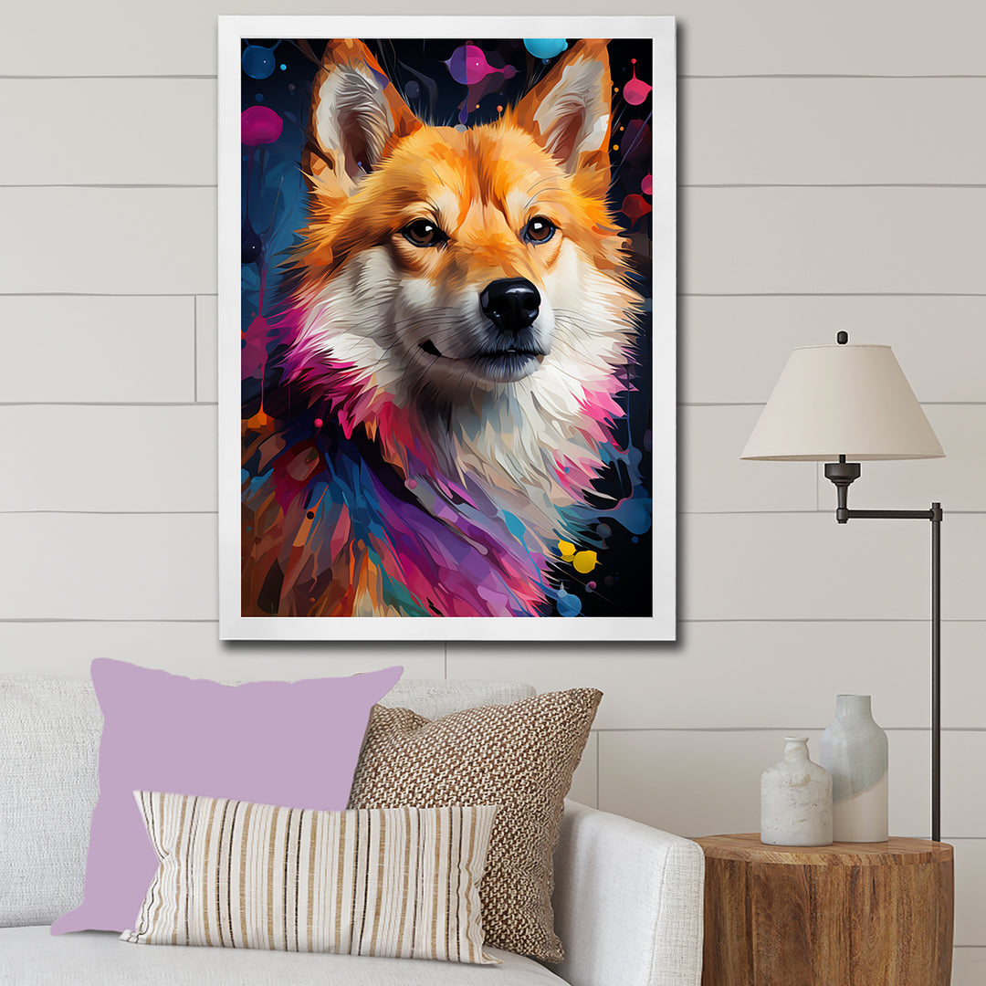 Modern Shiba Inu Spirit - Dog Wall Art Prints