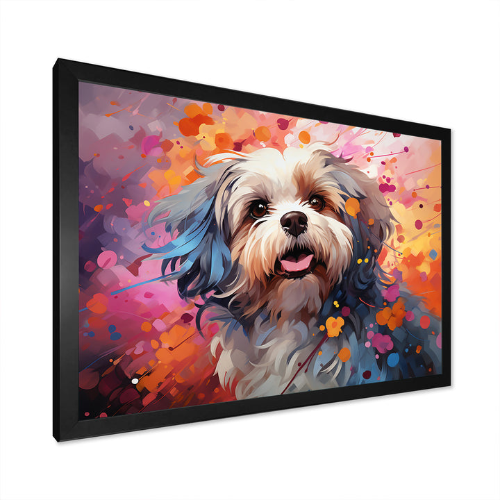Popart Shih Tzu Serenade - Beige Dog Wall Art