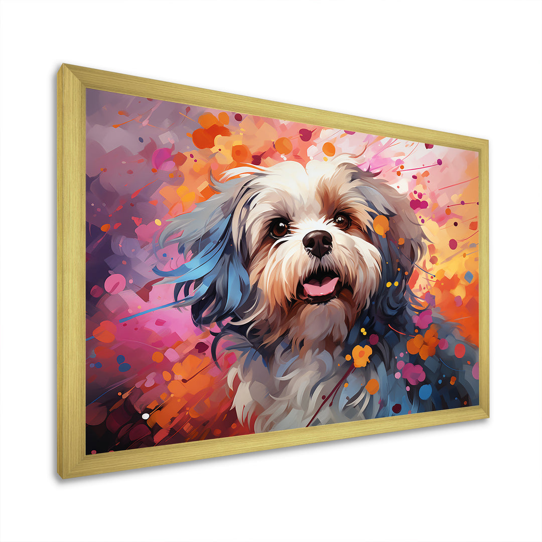 Popart Shih Tzu Serenade - Beige Dog Wall Art