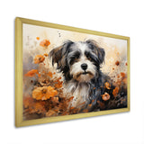 Floral Shih Tzu Serenity - Dog Framed Canvas Art