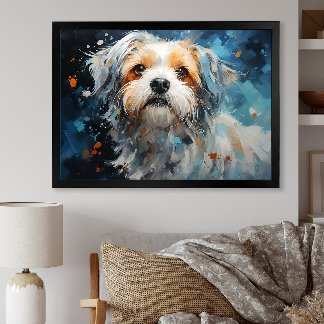 Blue Shih Tzu Serenity - Dog Large Canvas Wall Art
