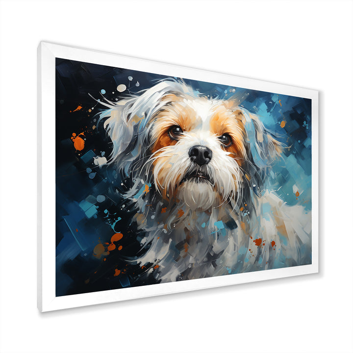 Blue Shih Tzu Serenity - Dog Large Canvas Wall Art