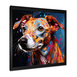 Playful Dog Whippet Popart - Dog Canvas Wall Art
