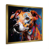 Playful Dog Whippet Popart - Dog Canvas Wall Art