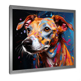 Playful Dog Whippet Popart - Dog Canvas Wall Art