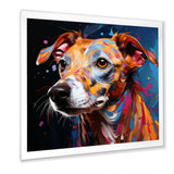 Playful Dog Whippet Popart - Dog Canvas Wall Art