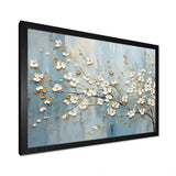 Peacefulness White Blue Dogwood - Floral Canvas Wall Art