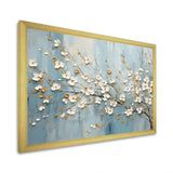 Peacefulness White Blue Dogwood - Floral Canvas Wall Art