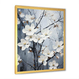 Ethereal Dogwood Blossom Dreams - Floral Canvas Wall Art