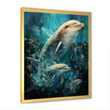 Dolphin Aquatic Harmony - Dolphin Wall Art Prints