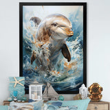 Dolphin Elegance - Animals Canvas Wall Art