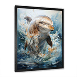 Dolphin Elegance - Animals Canvas Wall Art