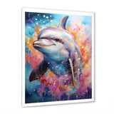 Dolphin Euphoria - Dolphin Large Canvas Wall Art