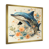 Dolphin Happiness - Dolphin Living Room Wall Art