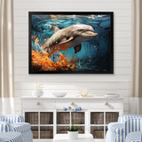 Dolphin Symphony - Dolphin Canvas Wall Art