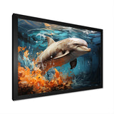 Dolphin Symphony - Dolphin Canvas Wall Art