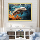 Dolphin Symphony - Dolphin Canvas Wall Art