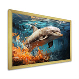 Dolphin Symphony - Dolphin Canvas Wall Art
