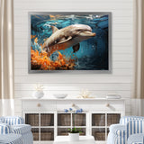 Dolphin Symphony - Dolphin Canvas Wall Art