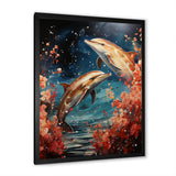 Dolphin Mystic Encounters - Dolphin Framed Canvas Art