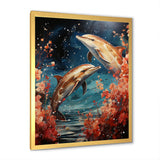 Dolphin Mystic Encounters - Dolphin Framed Canvas Art