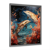 Dolphin Mystic Encounters - Dolphin Framed Canvas Art