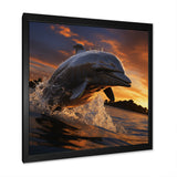 Dolphin Sunlit Silhouettes - Dolphin Home Decor Art