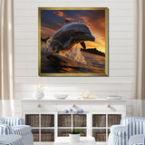 Dolphin Sunlit Silhouettes - Dolphin Home Decor Art