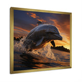 Dolphin Sunlit Silhouettes - Dolphin Home Decor Art